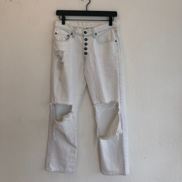Carmar White Distressed Jeans - Picture 3 of 15